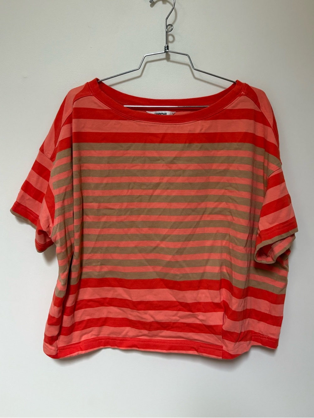 NWOT Anthropologie Maeve Cotton Fisherman Stripe Tee Size Medium - Picture 3 of 12